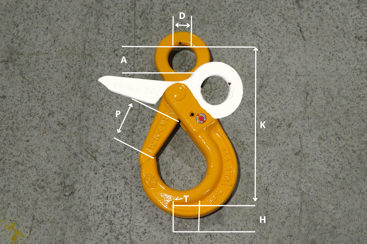 Self-closing hook with eye - Type YC