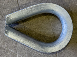 Thimble for wire, galvanised