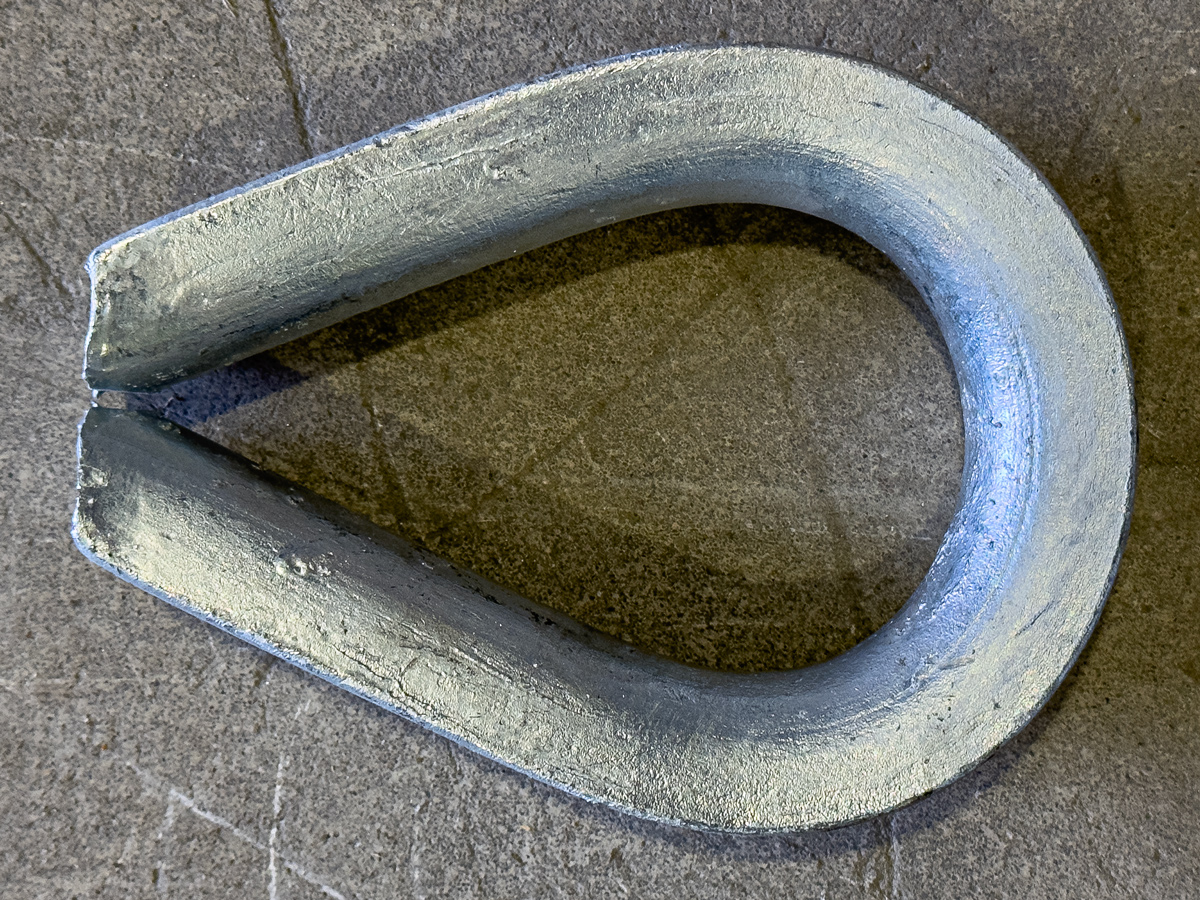 Thimble for wire, galvanised